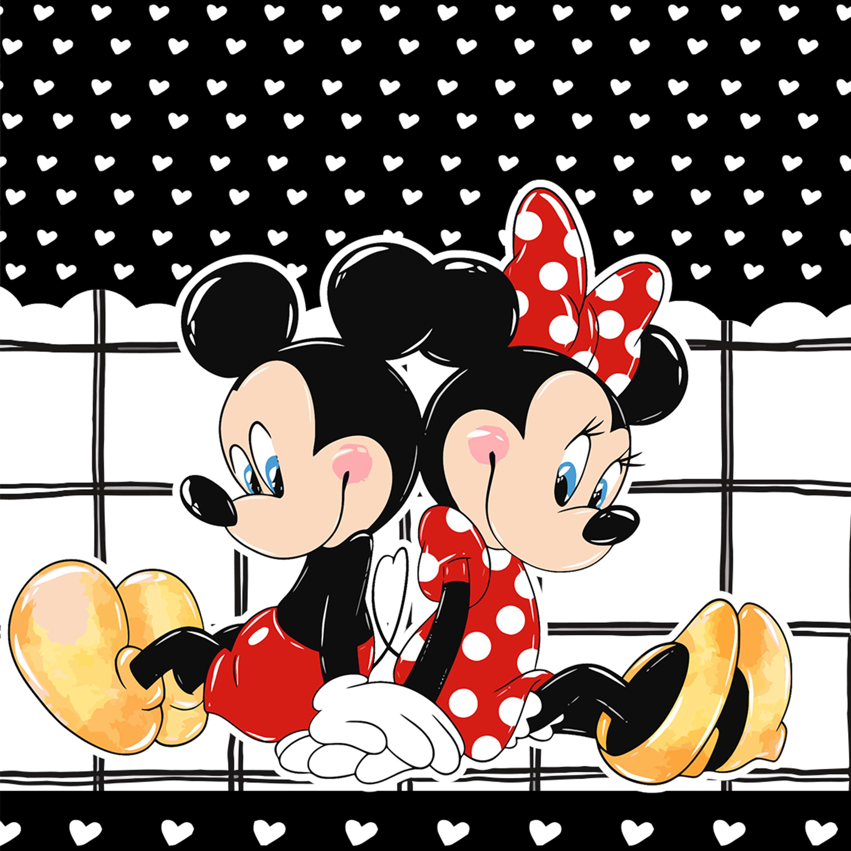 Ilustração Mickey E Minnie Em Estilo Romântico Disney Png Arte Para Caneca Grátis Pra Baixar Vetor