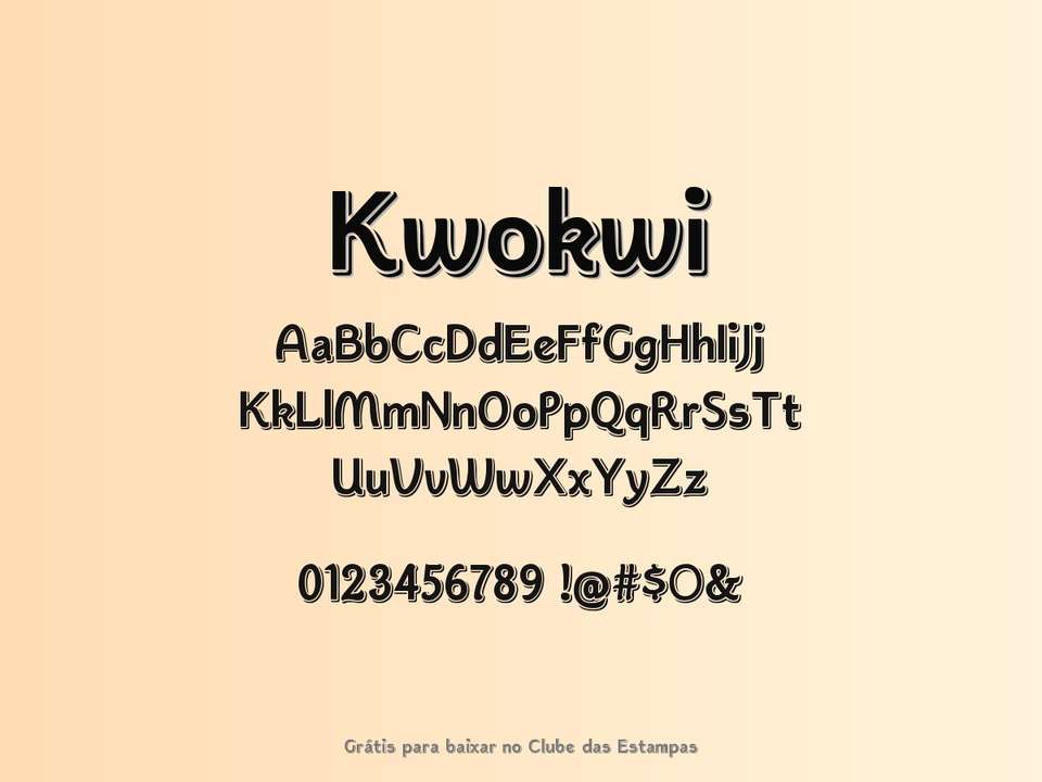 Fonte Kwokwi Grátis Para Baixar