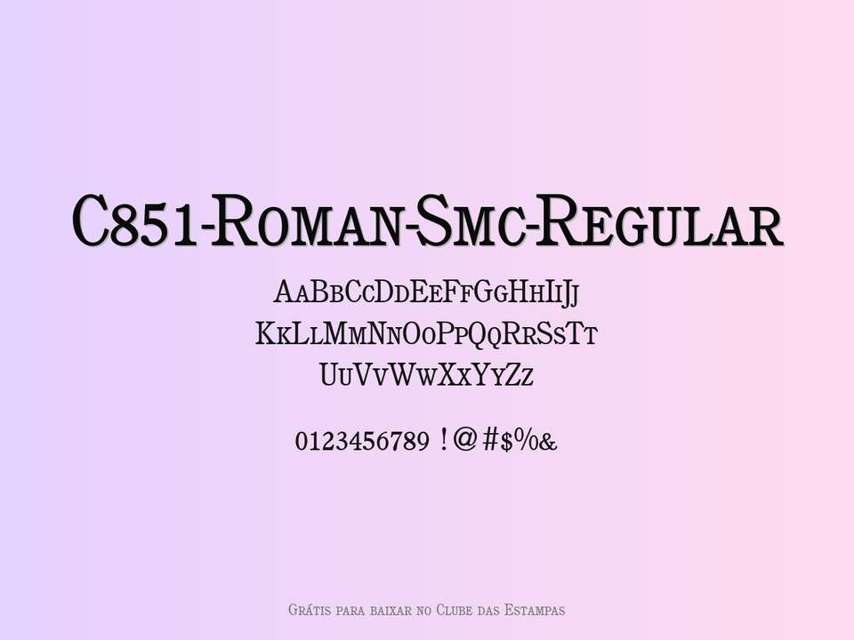 Fonte C851 Roman Smc Regular Grátis Para Baixar