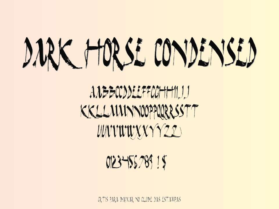 Fonte Dark Horse Condensed Grátis Para Baixar