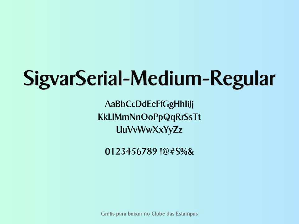 Fonte Sigvarserial Medium Regular Grátis Para Baixar