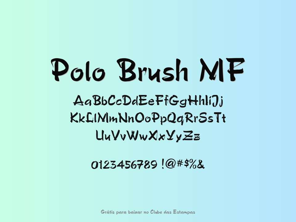 Fonte Polo Brush Mf Grátis Para Baixar