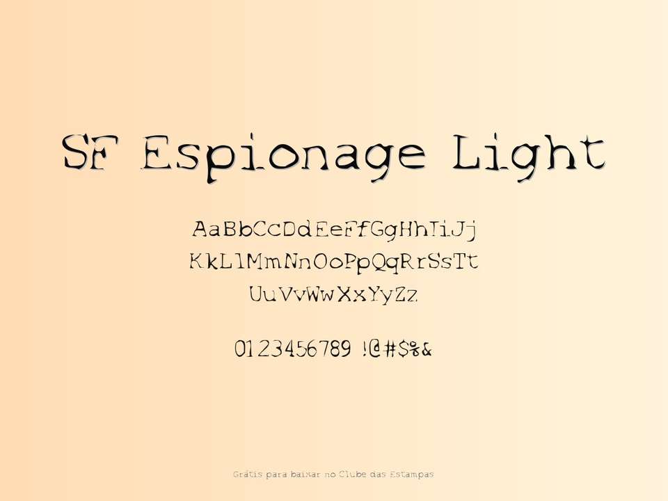 Fonte Sf Espionage Light Grátis Para Baixar