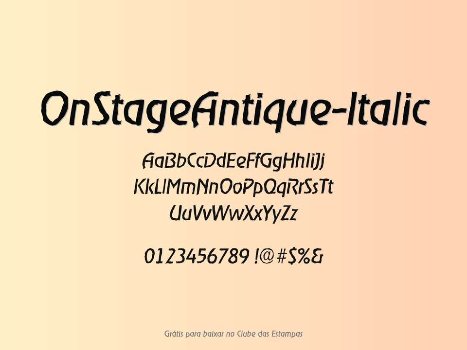Fonte Onstageantique Italic Grátis Para Baixar
