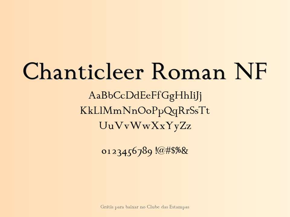 Fonte Chanticleer Roman Nf Grátis Para Baixar
