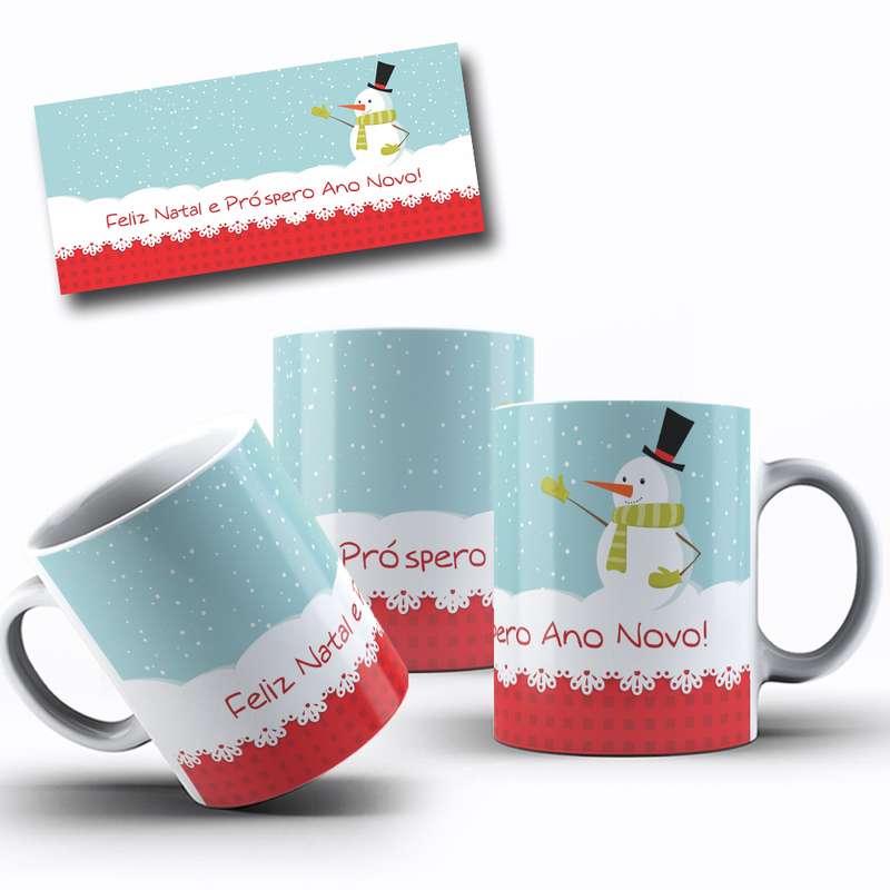 Arte Para Caneca Feliz Natal E Próspero Ano Novo! 16
