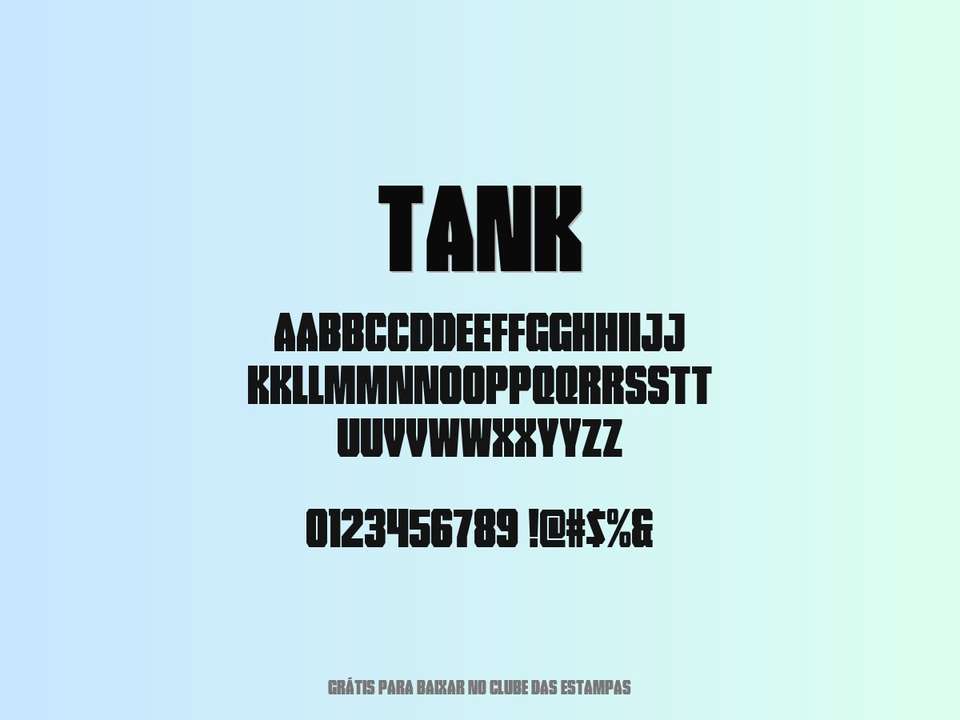 Fonte Tank Grátis Para Baixar