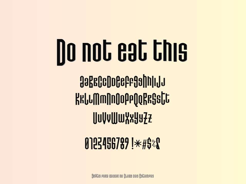 Fonte Do Not Eat This Grátis Para Baixar