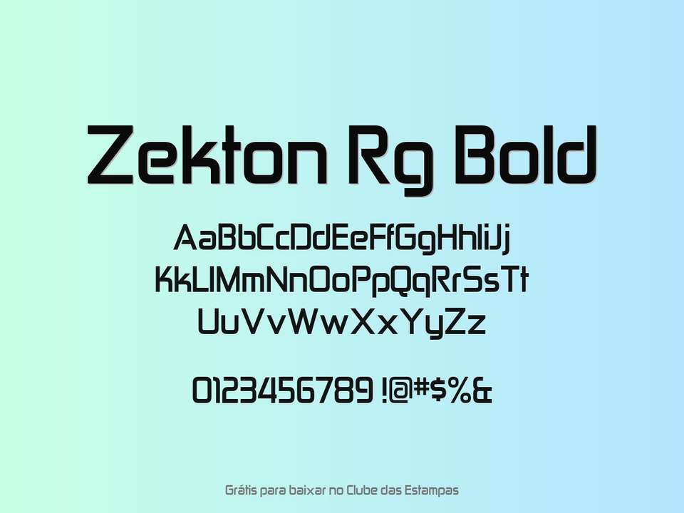 Fonte Zekton Rg Bold Grátis Para Baixar