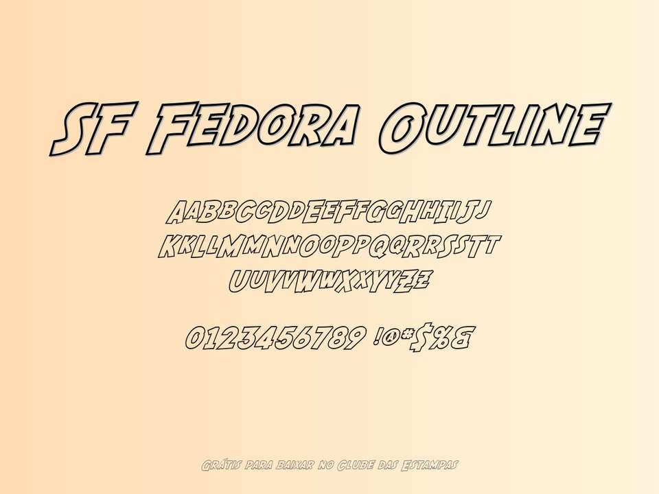 Fonte Sf Fedora Outline Grátis Para Baixar