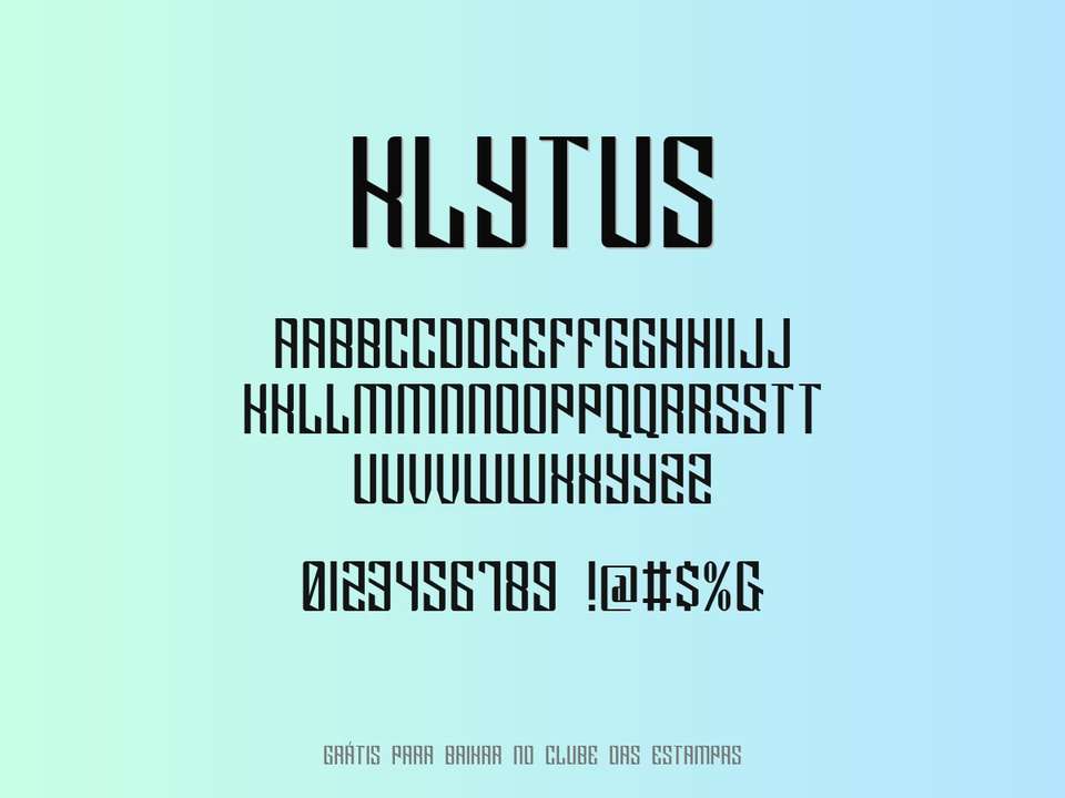 Fonte Klytus Grátis Para Baixar