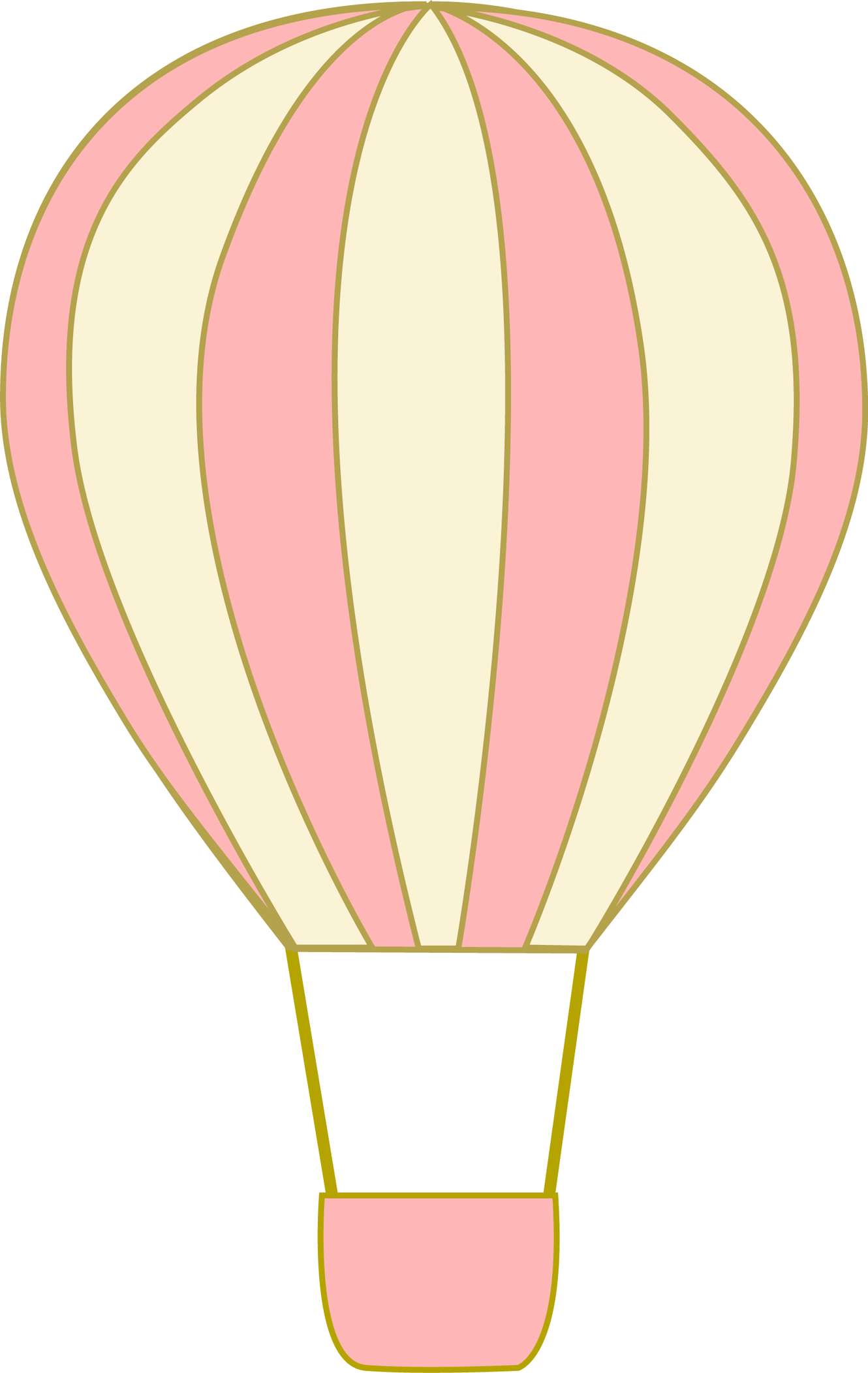 Balão De Ar Quente Rosa E Creme Viagem Png Grátis Para Baixar