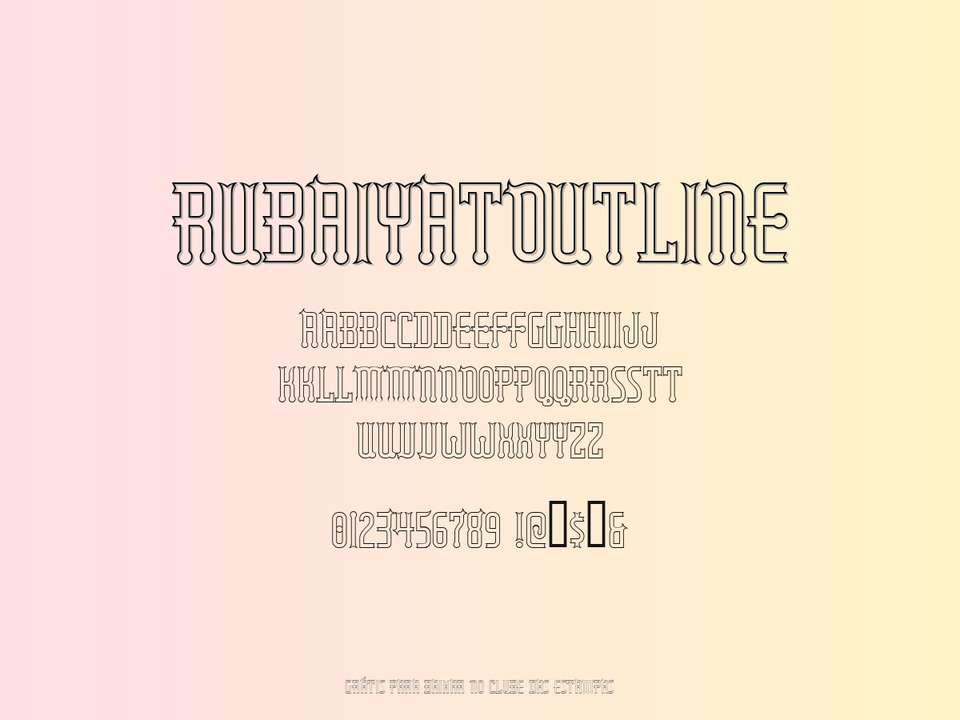 Fonte Rubaiyatoutline Grátis Para Baixar