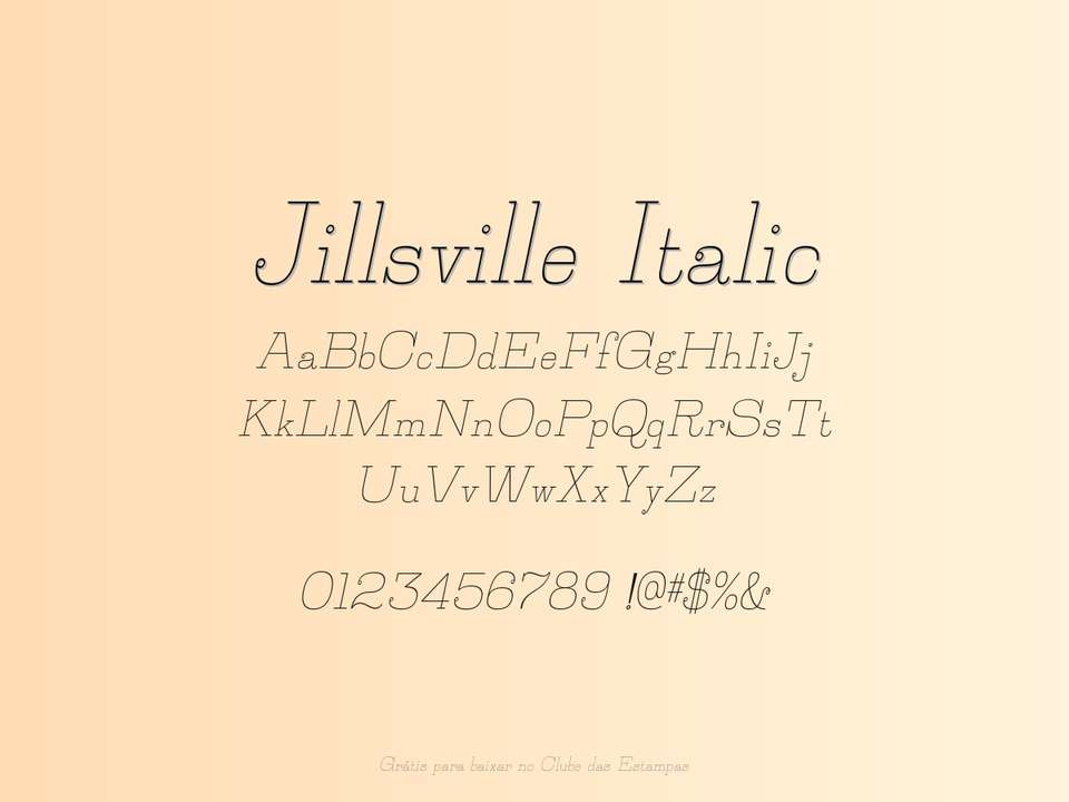 Fonte Jillsville Italic Grátis Para Baixar