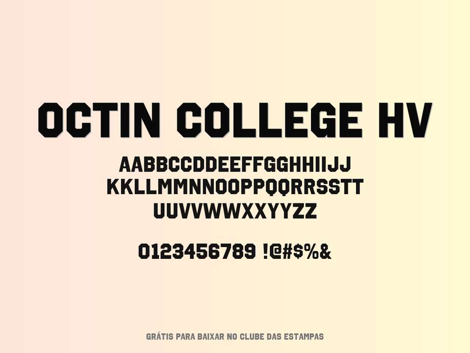 Fonte Octin College Hv Grátis Para Baixar