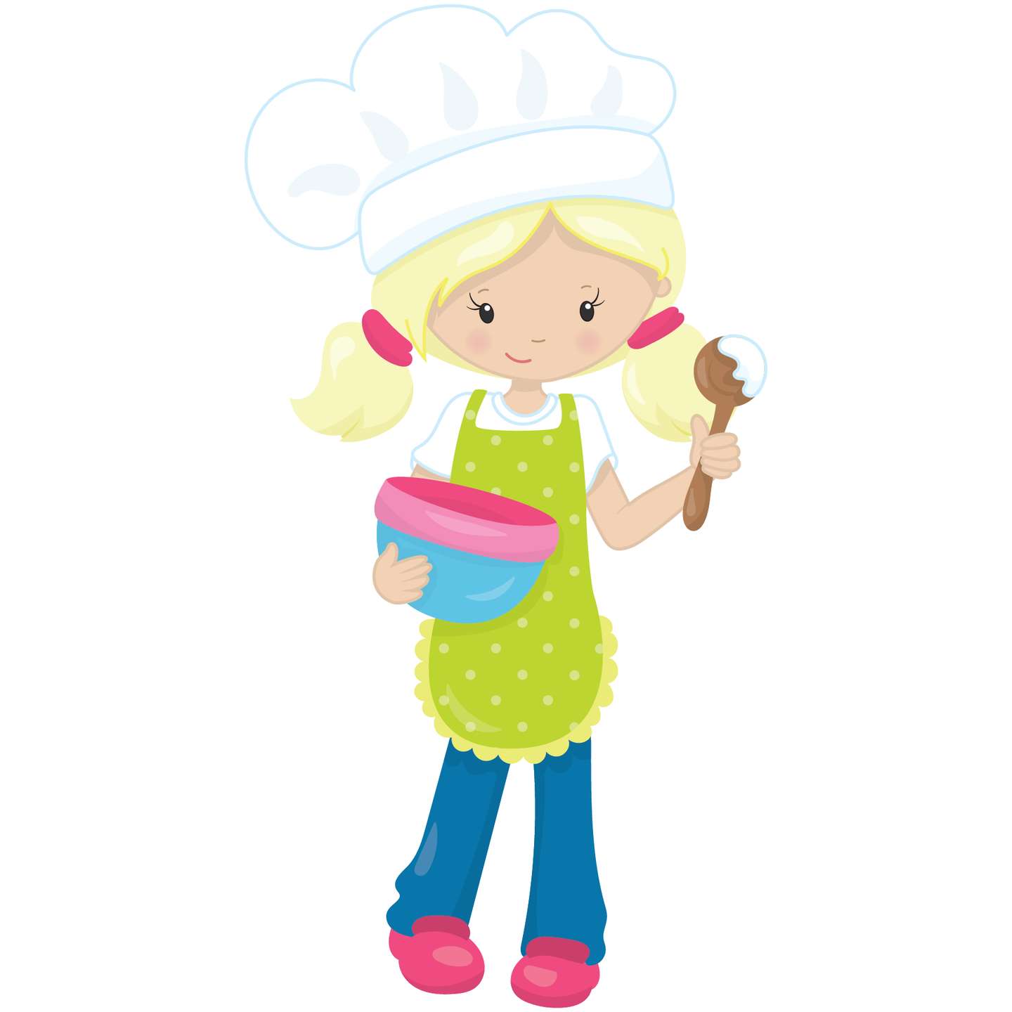 Menina Cozinheira Feliz Cozinha Png Grátis Para Baixar