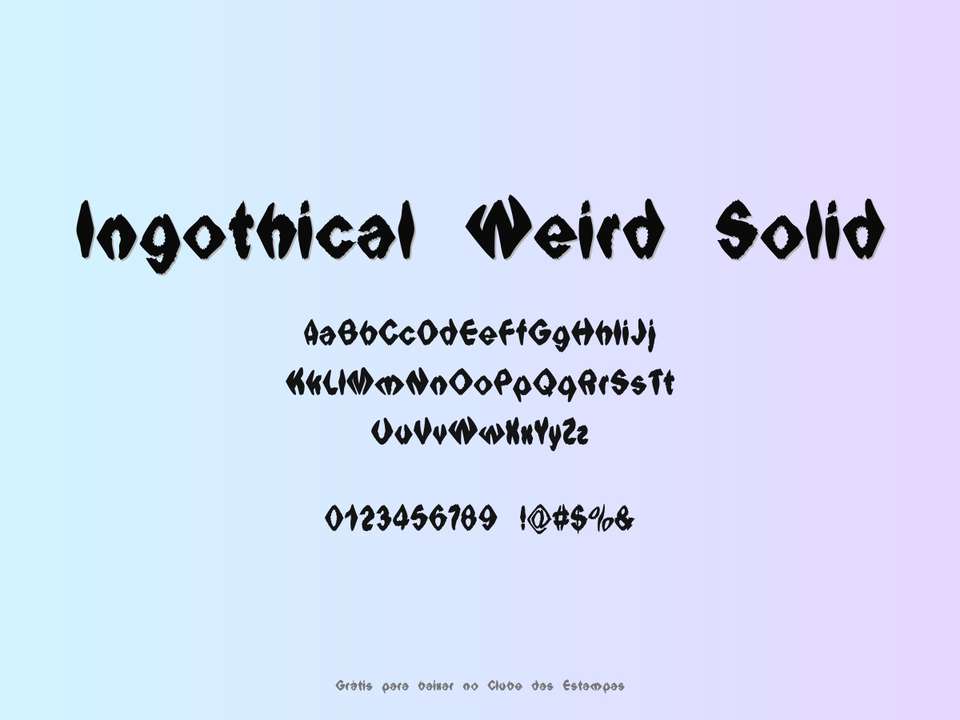 Fonte Ingothical Weird Solid Grátis Para Baixar