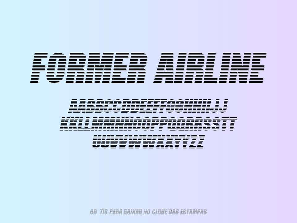 Fonte Former Airline Grátis Para Baixar