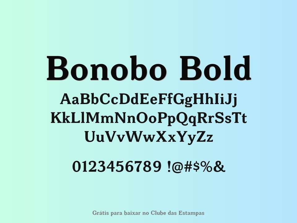 Fonte Bonobo Bold Grátis Para Baixar