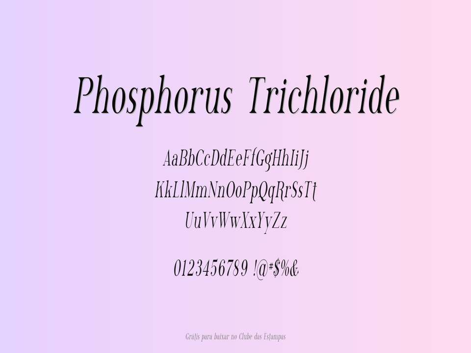 Fonte Phosphorus Trichloride Grátis Para Baixar