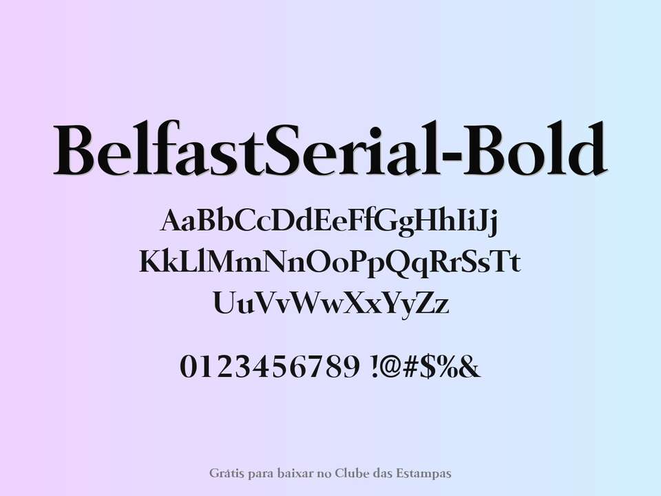 Fonte Belfastserial Bold Grátis Para Baixar