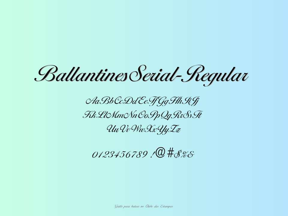 Fonte Ballantinesserial Regular Grátis Para Baixar
