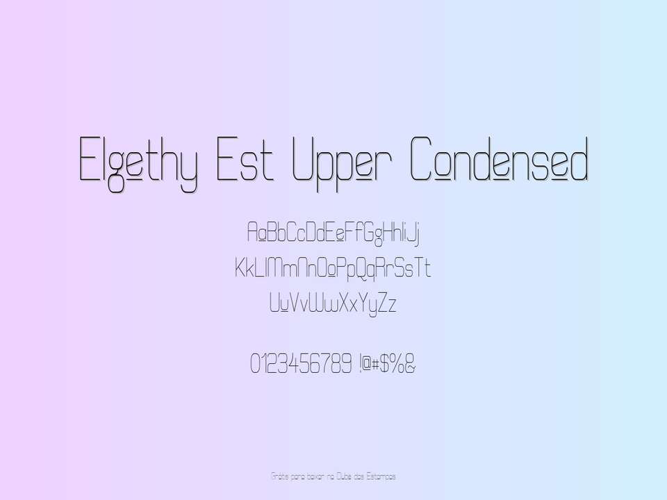 Fonte Elgethy Est Upper Condensed Grátis Para Baixar