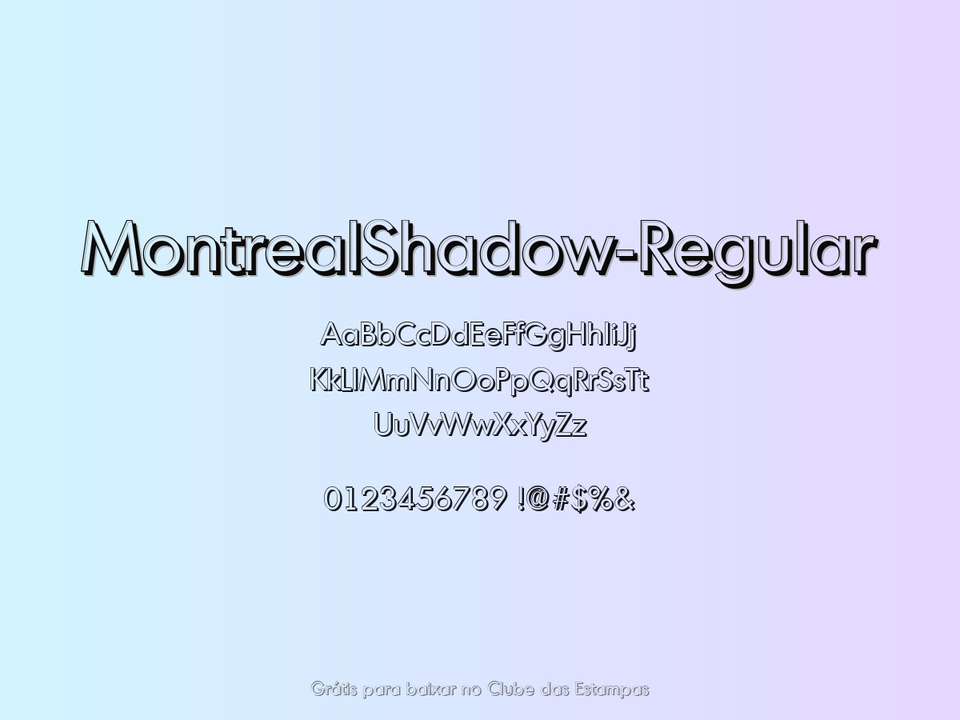 Fonte Montrealshadow Regular Grátis Para Baixar