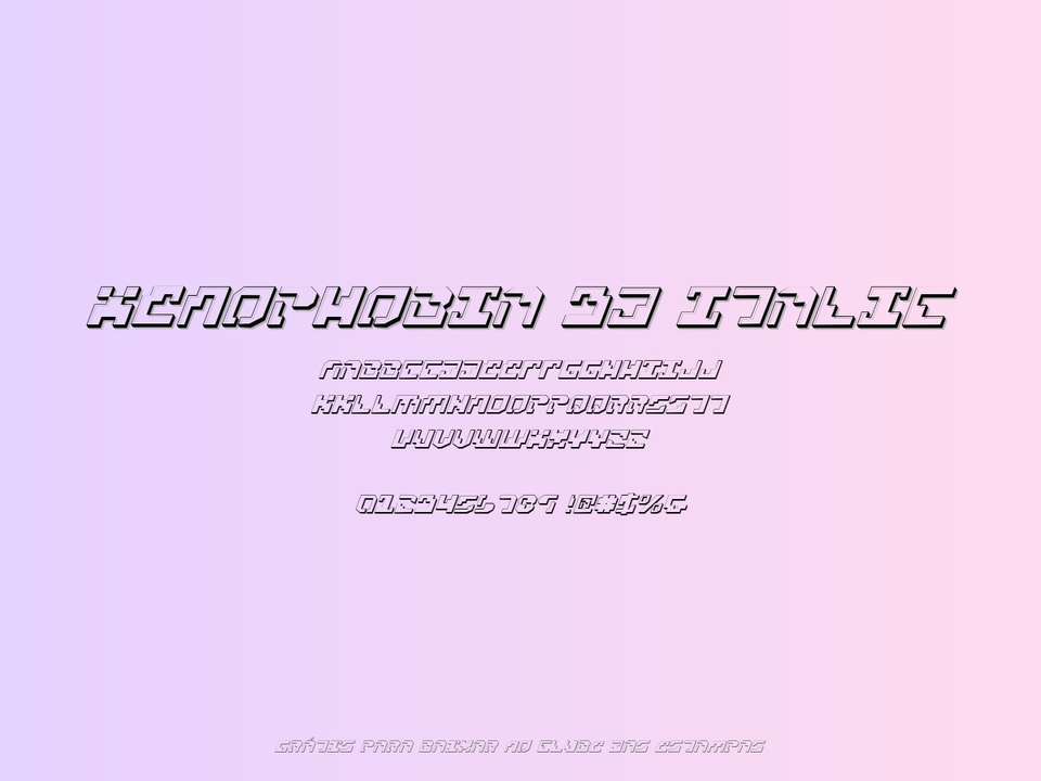 Fonte Xenophobia 3d Italic Grátis Para Baixar