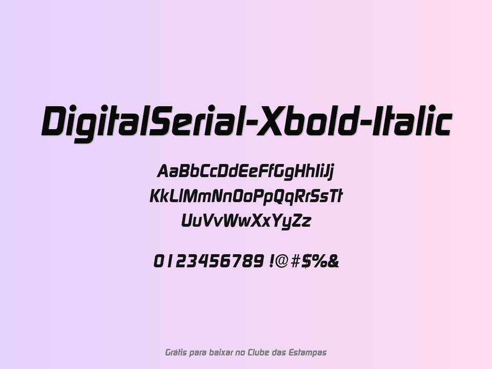 Fonte Digitalserial Xbold Italic Grátis Para Baixar