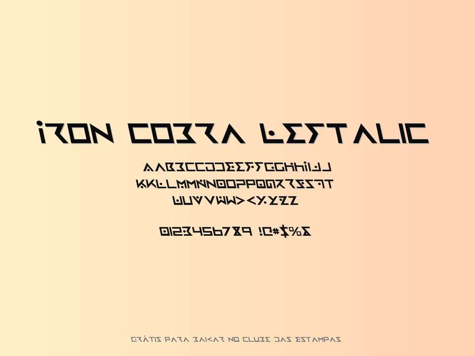 Fonte Iron Cobra Leftalic Grátis Para Baixar