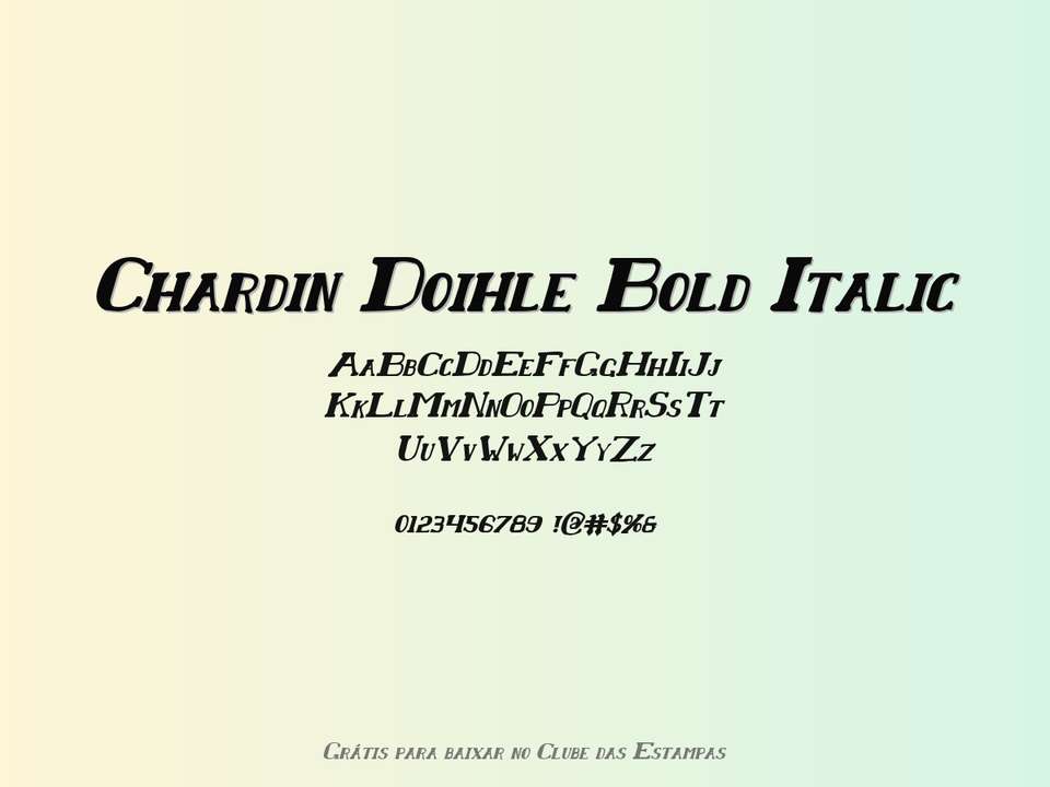 Fonte Chardin Doihle Bold Italic Grátis Para Baixar