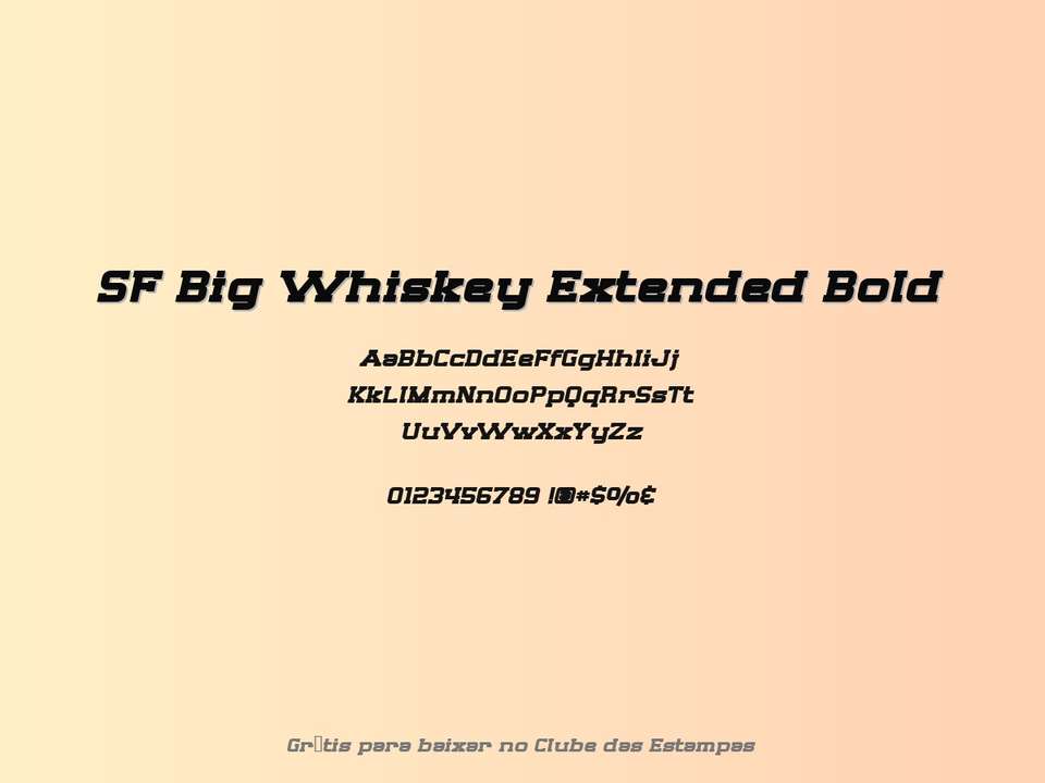 Fonte Sf Big Whiskey Extended Bold Grátis Para Baixar