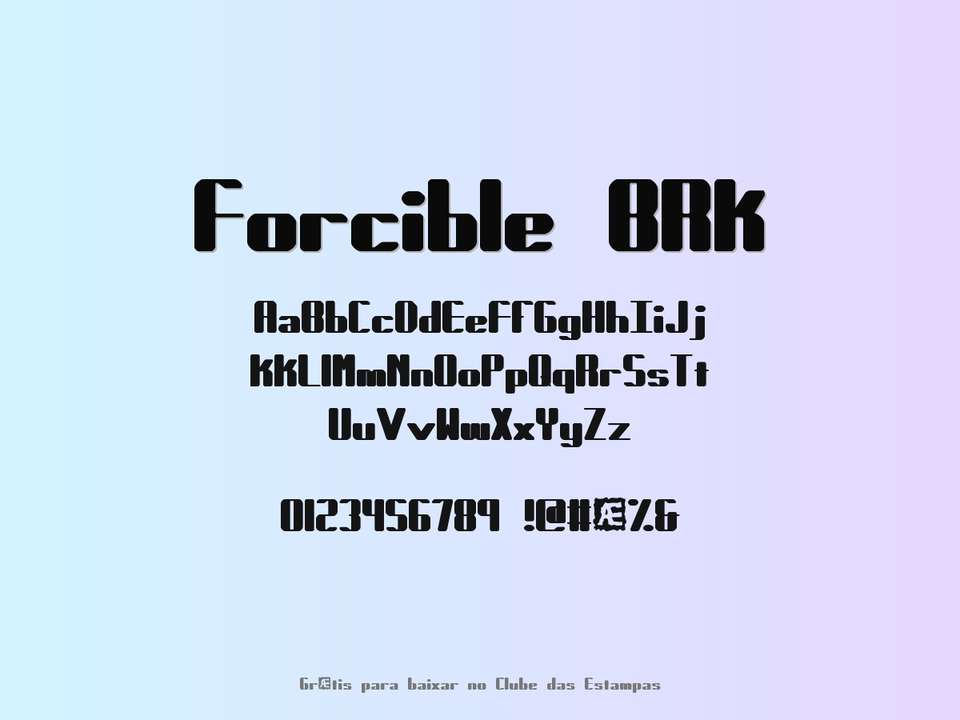 Fonte Forcible Brk Grátis Para Baixar