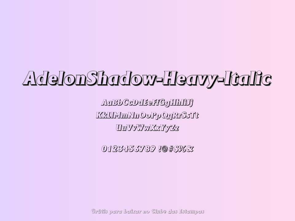 Fonte Adelonshadow Heavy Italic Grátis Para Baixar
