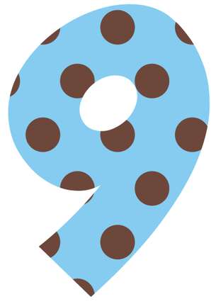 Elemento Numeral Aniversário Vela 9 Nove Anos (1)