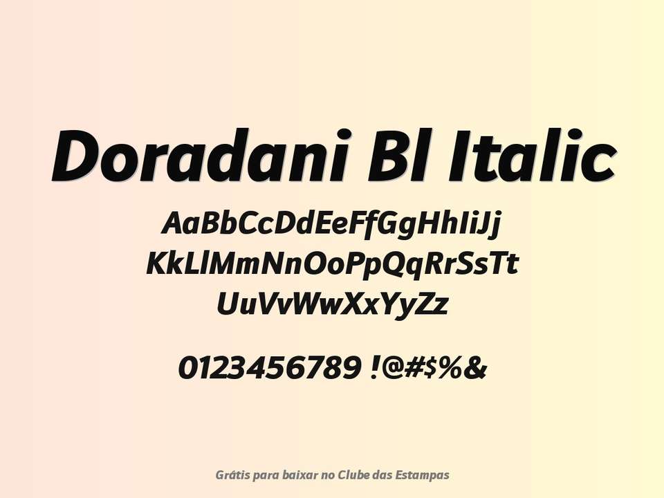 Fonte Doradani Bl Italic Grátis Para Baixar
