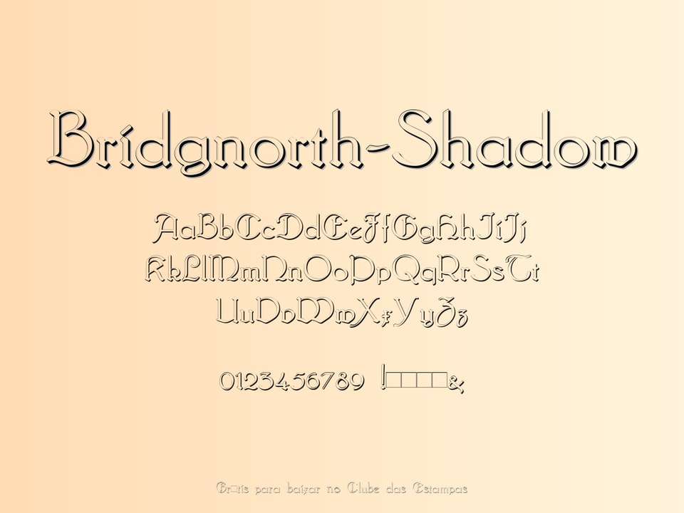 Fonte Bridgnorth Shadow Grátis Para Baixar