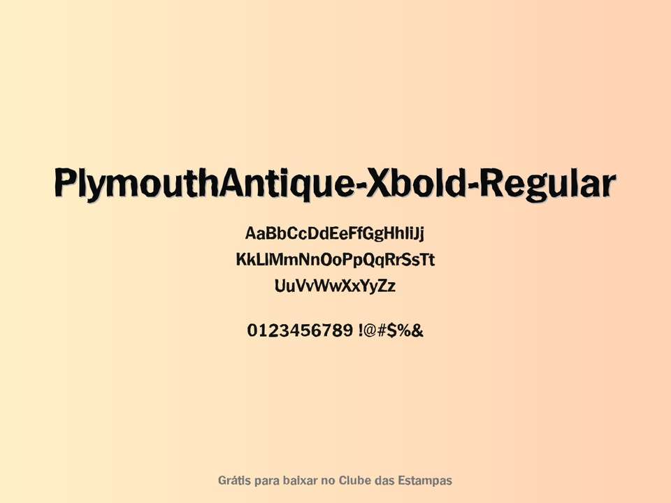Fonte Plymouthantique Xbold Regular Grátis Para Baixar