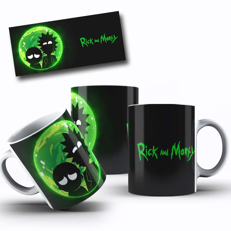 Arte Para Caneca Rick And Morty Personagens Cartoon 2