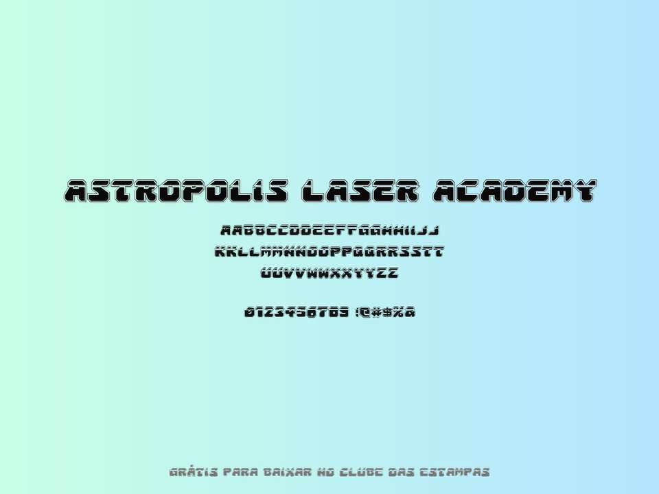 Fonte Astropolis Laser Academy Grátis Para Baixar