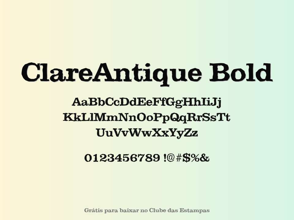 Fonte Clareantique Bold Grátis Para Baixar