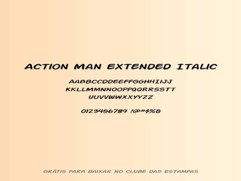 Fonte Action Man Extended Italic Grátis Para Baixar