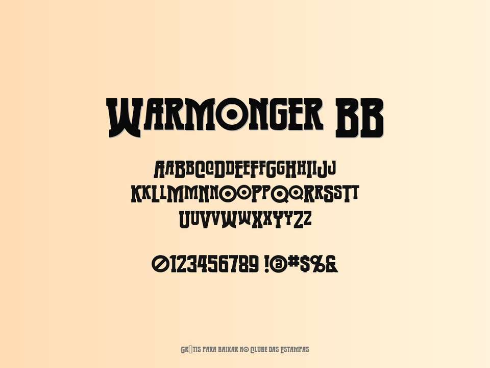 Fonte Warmonger Bb Grátis Para Baixar