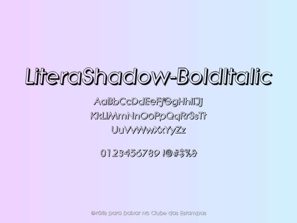 Fonte Literashadow Bolditalic Grátis Para Baixar