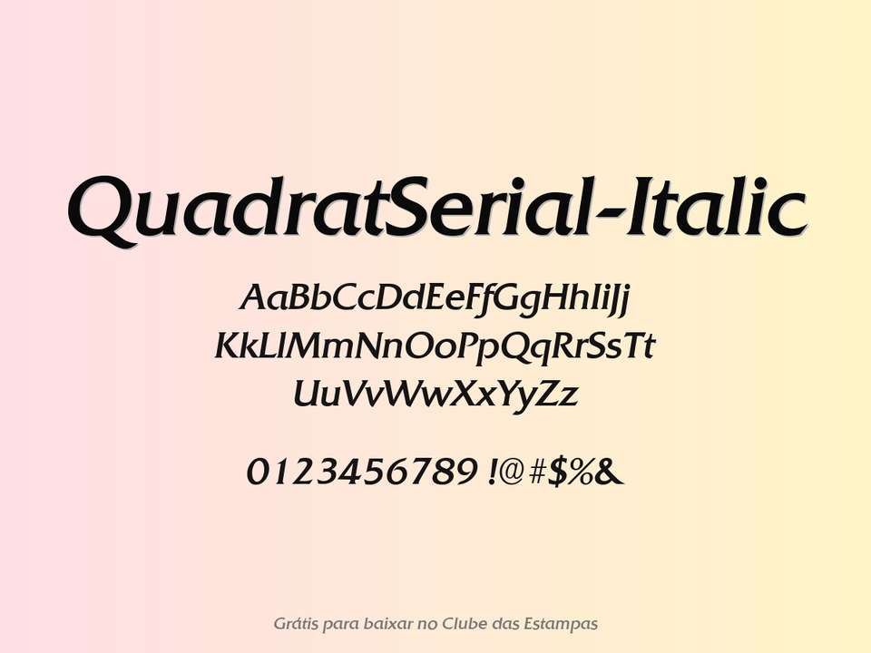 Fonte Quadratserial Italic Grátis Para Baixar