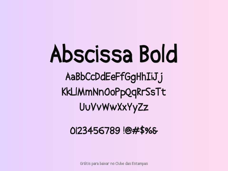 Fonte Abscissa Bold Grátis Para Baixar