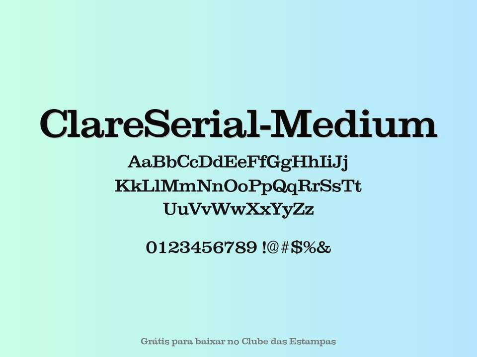 Fonte Clareserial Medium Grátis Para Baixar