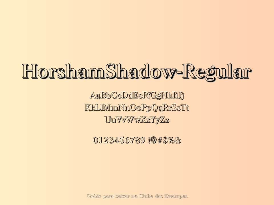 Fonte Horshamshadow Regular Grátis Para Baixar