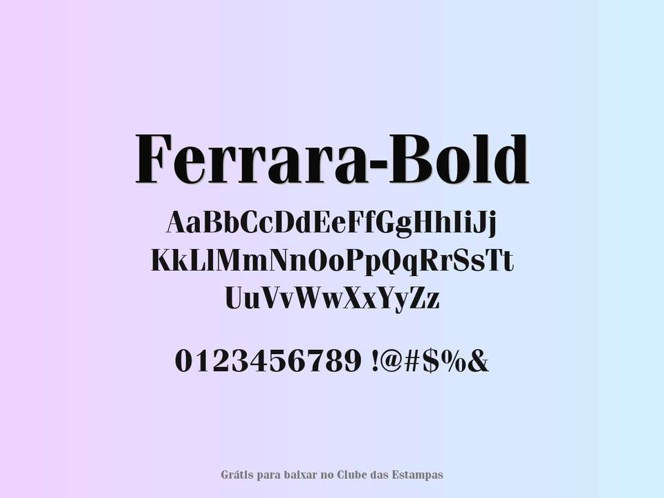Fonte Ferrara Bold Grátis Para Baixar